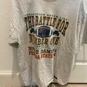 Vintage Notre Dame t-shirt from 1993 game vs Florida State